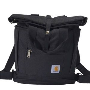 Carhartt Legacy Women's Hybrid Convertible Backpack Black Tote Bag EUC